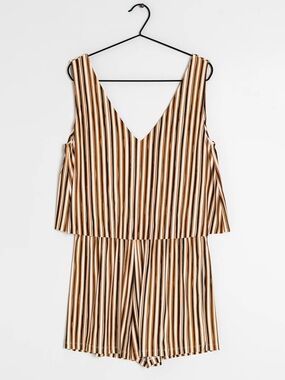 Mango Striped Romper Size Small